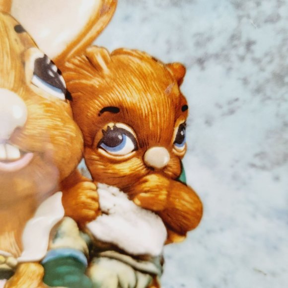 Elizabethan PenDelfin Bunny Mother and Baby Collectors Plate Jean Walmsley Heap - Picture 4 of 10